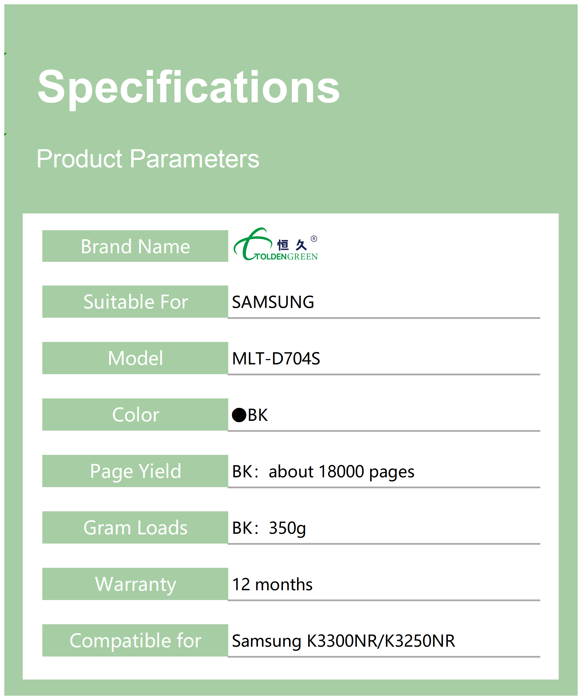 三星碳粉表格_704